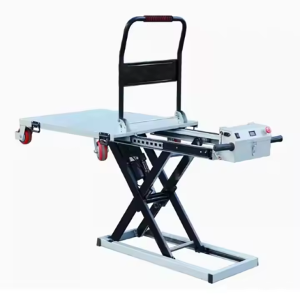 Electric Mobile Scissor Lift Trolley, Battery Powered Portable Lifting Hand Cart